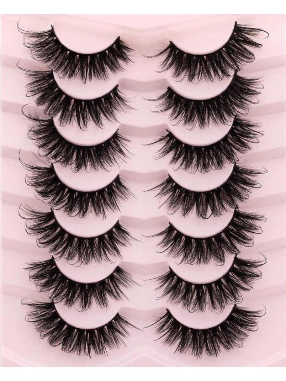DYSLIK 2-Pack 3D Mink False Eyelashes Dramatic Volume Reusable Lash Strips 18mm